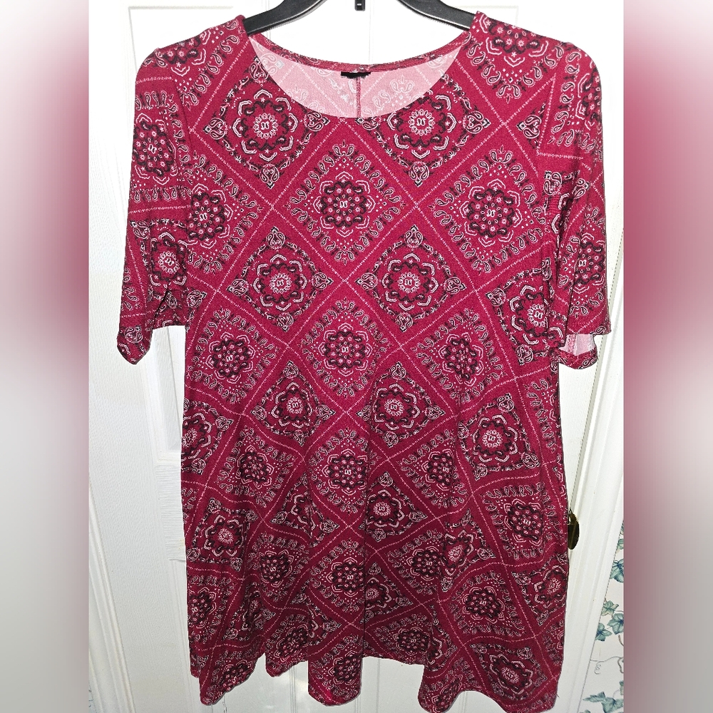 Agnes & Dora Bandana Print Dress/Tunic